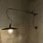 Aldo Bernardi Adjustable Design Wall Lamp Meridiana E27 L 120 cm