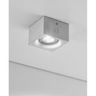 Aldo Bernardi Square ceiling spotlight in plaster Nadir GX53 12x12 cm