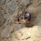 Aldo Bernardi Outdoor wall lamp Giulietta Sprint 2 lights LED 3000K H 12.5 cm