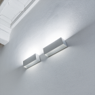 Davide Groppi Applique Più 1 Luce LED 17,5w  R7s L 28 cm - Bianco opaco