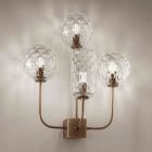 Ai Lati Lights Seventies Wall Lamp in Blown Glass 4xG9 L28cm