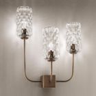 Ai Lati Lights Seventies Wall Lamp in Blown Glass 3xG9 L15cm