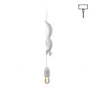 Karman Suspension lamp in ceramic and metal Sherwood e Robin E27 Ø 8 cm