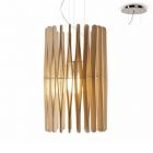 Fabbian Hanging lamp in wood Stick Ø 43 cm 