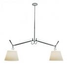 Artemide Tolomeo Basculante Suspension Lamp L130 2 lights parchment