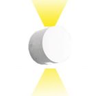 Artemide Outdoor Effetto Tondo Wall lamp LED 2 Wide beams 7W Ø16 cm IP65 Grey-White for Garden