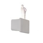 Karman Ceramic wall lamp with standing man Umarell LED 2 lights L 18 cm