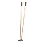 Viabizzuno ground lamp Bamboo LED 34.8W+4.4W H 216 cm